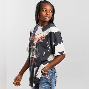 Urban Nation “Fast Wheels” Black and White Graphic Short Sleeve Top
